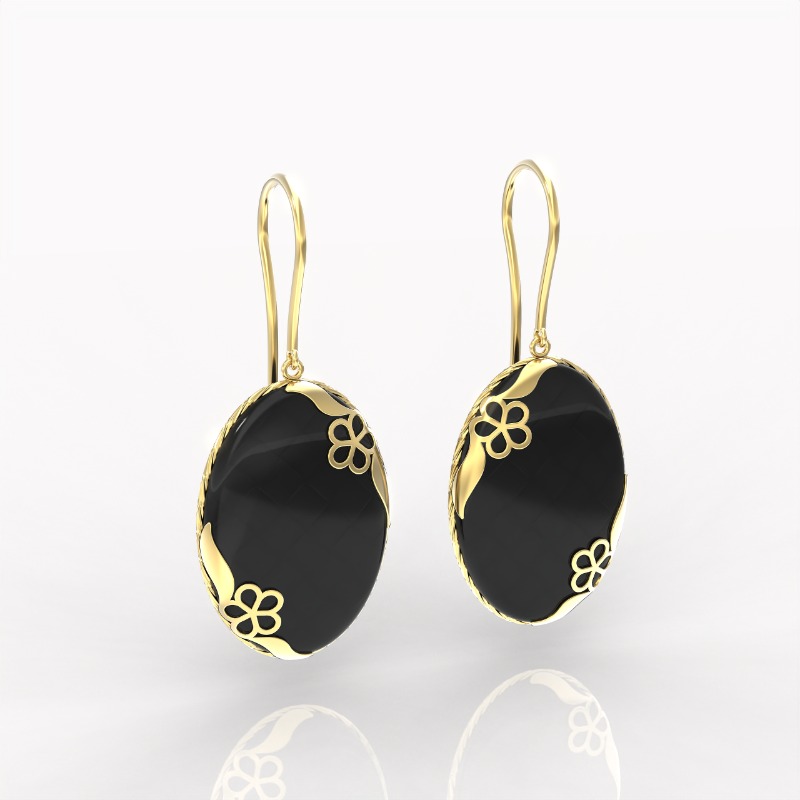 Silent Bloom - Night Petal Earrings