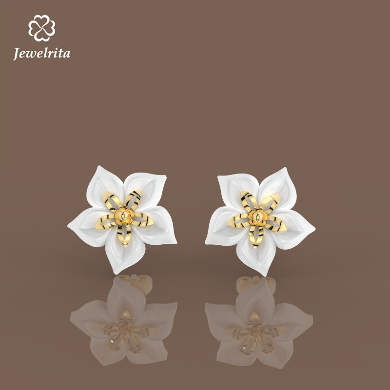 WHITE APRICOT EARRINGS