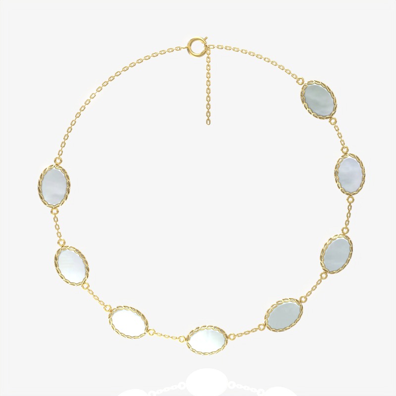 Larina Oval Sea Harmony Necklace